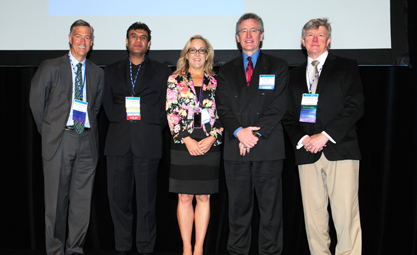 Photo of Allan Glanville with David Taylor, Amanda Rowe, Mandeep Mehra and Duane Davis