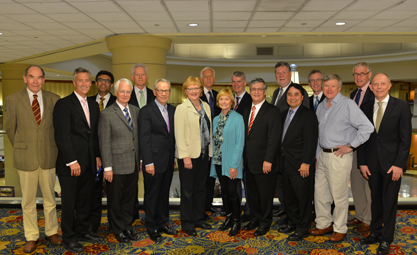 Photo of Allan Glanville and other ISHLT Past Presidents in 2016