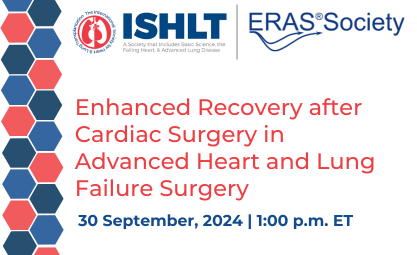 Cardiothoracic Surgery Professional Community Webinar on 30 September, 2024 at 1:00 p.m. ET