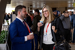Attendees enjoy a coffee during a refreshment break at ISHLT2024