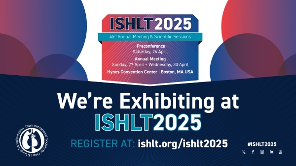 ISHLT2025 Exhibitor Promotional Social Graphic for Facebook, LinkedIn, and X