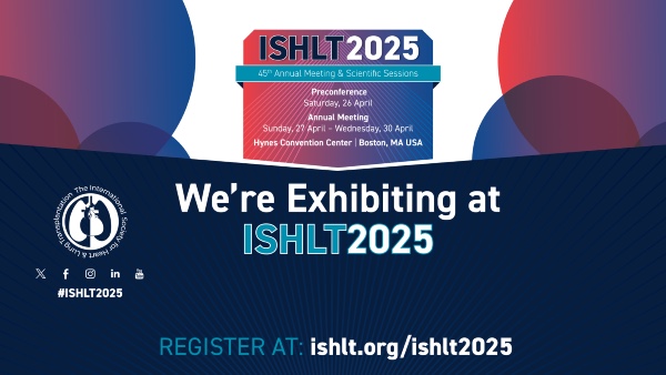 ISHLT2025 Exhibitor Promotional Social Graphic for Facebook, LinkedIn, and X