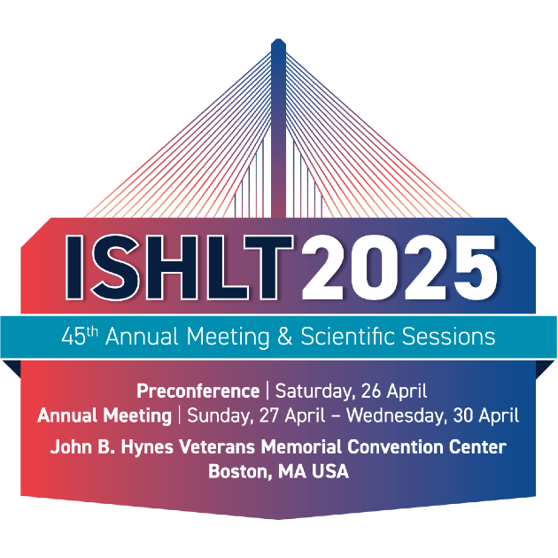 ISHLT2025 Logo | Sunday, 27 - Wednesday, 30 April, 2025 | John B. Hynes Veterans Memorial Convention Center, Boston, MA USA