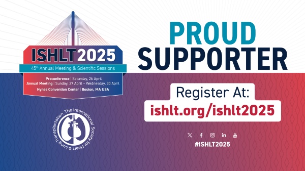 ISHLT2025 Supporter Promotional Social Graphic for Facebook, LinkedIn, and X